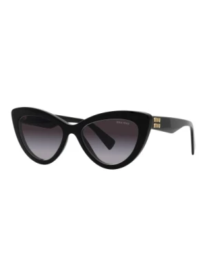 Stylowe okulary przeciwsłoneczne w stylu Cat-Eye z szarymi soczewkami Miu Miu