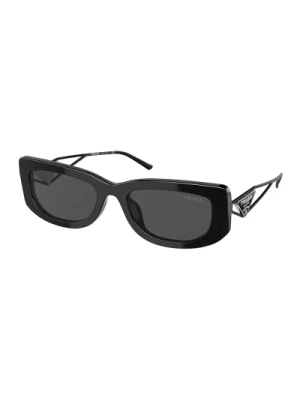 Stylowe okulary przeciwsłoneczne z ciemnogranatowymi soczewkami Prada