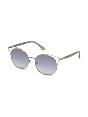 Stylowe okulary przeciwsłoneczne z ciemnoszarymi soczewkami Guess