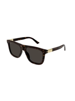 Stylowe okulary przeciwsłoneczne z Havana Brown Gucci