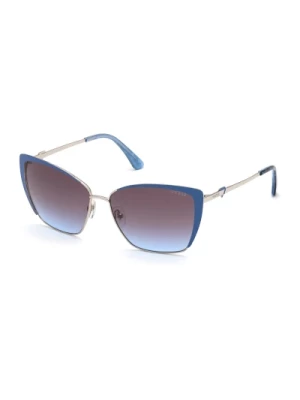 Stylowe okulary przeciwsłoneczne z niebieską soczewką gradientową Guess