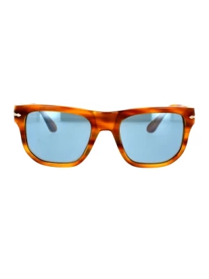 Stylowe okulary przeciwsłoneczne ziebieską soczewką Persol