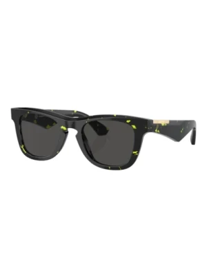Stylowe okulary przeciwsłoneczne zielona rama havana Burberry