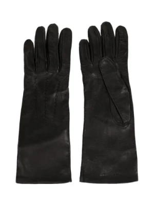 Stylowe skórzane rękawiczki z wytłoczonym logo Burberry