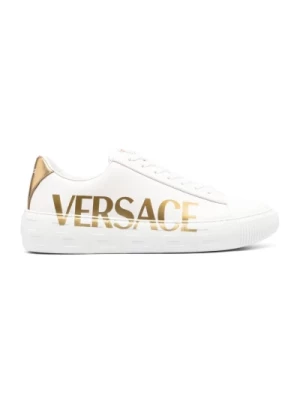 Stylowe Skórzane Sneakersy dla Mężczyzn Versace