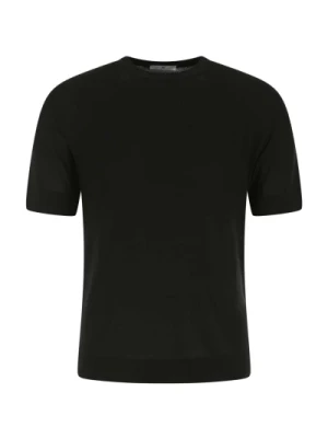 Stylowy Czarny T-shirt z Bawełny PT Torino