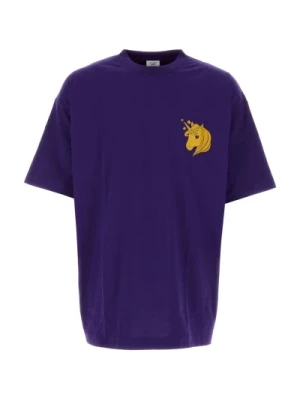 Stylowy Fioletowy T-shirt z Bawełny Vetements
