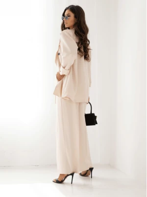 Stylowy garnitur marynarka i spodnie ULLA - beżowy  magmac 