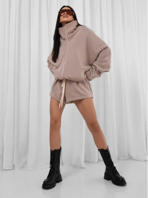 Stylowy komplet bluza ze spodenkami SHINJU - mocca  magmac 