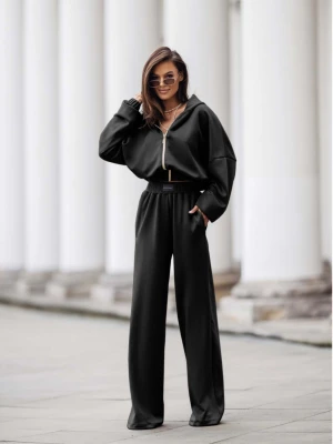 Stylowy komplet dresowy z tencelu MIKKA - czarny  magmac 