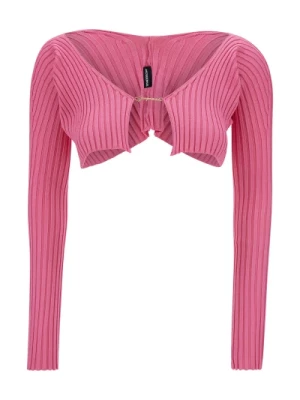 Stylowy Różowy Sweter dla Kobiet Jacquemus