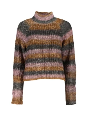 Stylowy Sweter z Golfem i Kontrastującymi Elementami Desigual