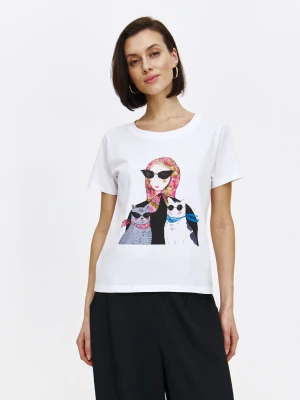 Stylowy top z grafiką Top Secret