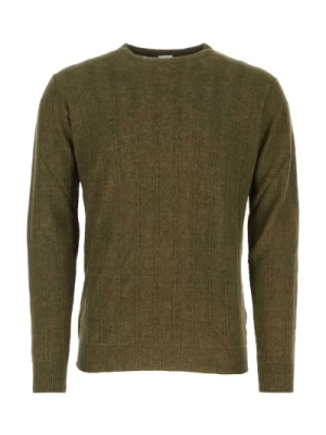 Stylowy wojskowo-zielony sweter lniany Aspesi