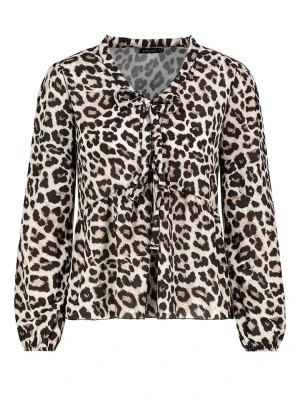 Sublevel Bluzka w kolorze beżowo-czarnym rozmiar: M