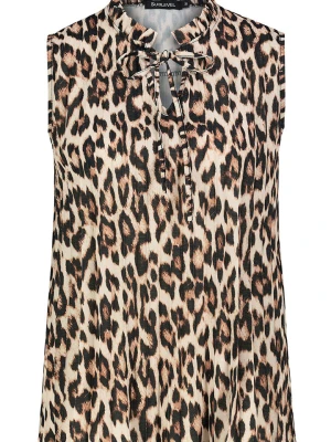 Sublevel Bluzka w kolorze beżowo-czarnym rozmiar: S