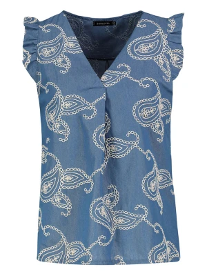 Sublevel Bluzka w kolorze niebiesko-kremowym rozmiar: M/L