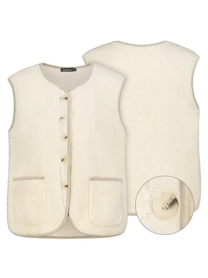 Sublevel Kamizelka pluszowa w kolorze kremowym rozmiar: L/XL