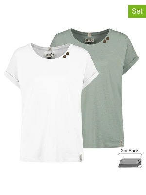 Sublevel Koszulki (2 szt.) w kolorze białym i miętowym rozmiar: XL