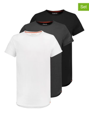 Sublevel Koszulki (3 szt.) w kolorze antracytowym, czarnym i białym rozmiar: XXL