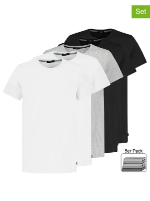 Sublevel Koszulki (5 szt.) w kolorze białym, czarnym i szarym rozmiar: L