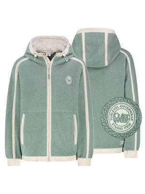 Sublevel Kurtka polarowa w kolorze miętowo-białym rozmiar: S