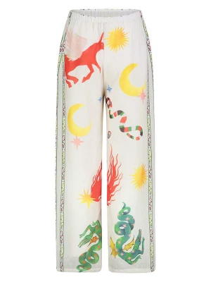 Sublevel Spodnie w kolorze białym ze wzorem rozmiar: L/XL