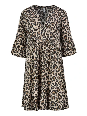 Sublevel Sukienka w kolorze beżowo-brązowym rozmiar: L