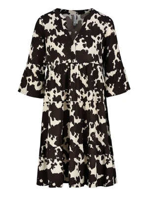 Sublevel Sukienka w kolorze ciemnobrązowo-kremowym rozmiar: XL