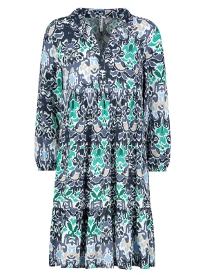 Sublevel Sukienka w kolorze granatowo-turkusowym rozmiar: M