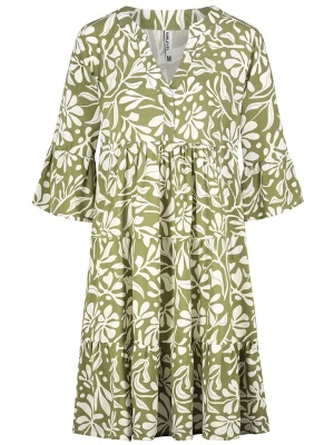 Sublevel Sukienka w kolorze oliwkowo-białym rozmiar: L