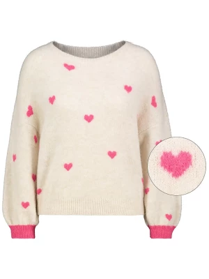 Sublevel Sweter w kolorze beżowo-różowym rozmiar: L/XL