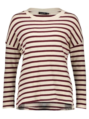 Sublevel Sweter w kolorze kremowo-ciemnobrązowym rozmiar: S/M