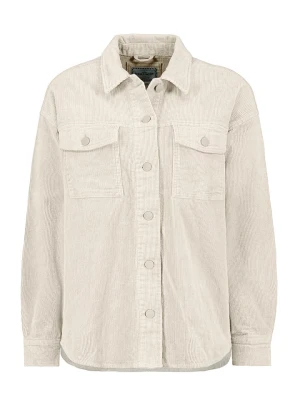 Sublevel Sztruksowa kurtka koszulowa w kolorze kremowym rozmiar: L