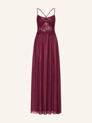 Suddenly Princess Suknia Wieczorowa Z Koronką I Błyszczącą Nicią rot