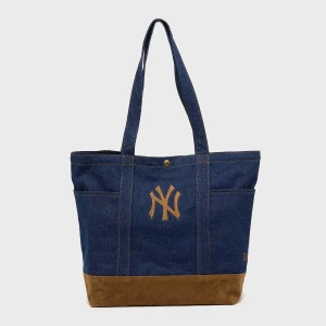 MLB New York Yankees Suede Denim Tote New Era niebieski