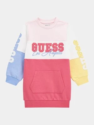 Sukienka Active W Blok Kolorów Z Logo Guess Kids