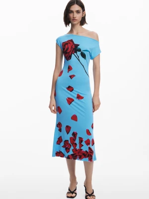 Sukienka bardot w płatki Tyler McGillivary Desigual