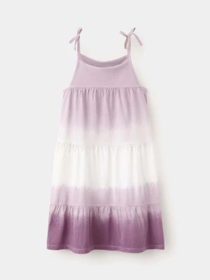 Sukienka bawełniana ze wzorem tie-dye purpurowy - Dzieci - lata - MANGO KIDS