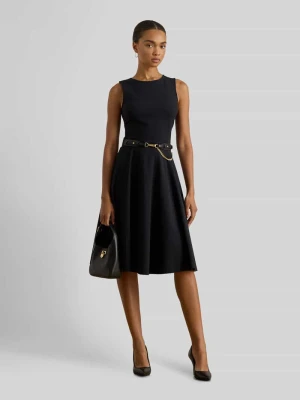 Sukienka biznesowa z mieszanki wiskozy Lauren Ralph Lauren czarny