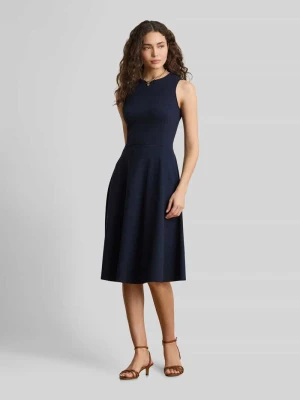 Sukienka biznesowa z mieszanki wiskozy Lauren Ralph Lauren Granatowy