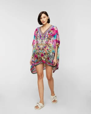 Sukienka Camilla Rectangular V Neck Kaftan