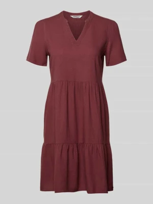 Sukienka casual w linii A z mieszanki wiskozy i lnu model 'TIRI-GOA' Only