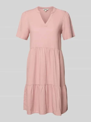 Sukienka casual w linii A z mieszanki wiskozy i lnu model 'TIRI-GOA' Only