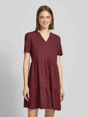 Sukienka casual w linii A z mieszanki wiskozy i lnu model 'TIRI-GOA' Only
