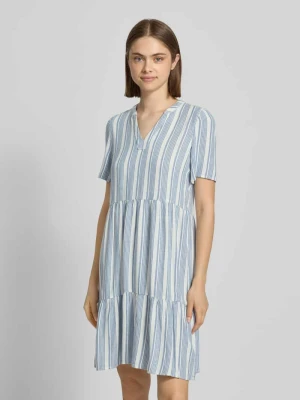 Sukienka casual w linii A z mieszanki wiskozy i lnu model 'TIRI-GOA' Only