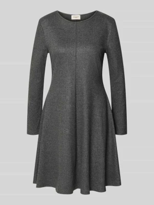 Sukienka casualowa Fit and Flare z mieszanka wiskozy model 'ESULE' Weekend Max Mara Ciemnoszary
