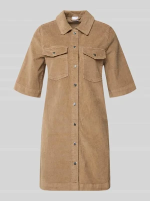 Sukienka casualowa o dopasowanym kroju z mieszanki bawełny model ‘FENJA’ Vero Moda