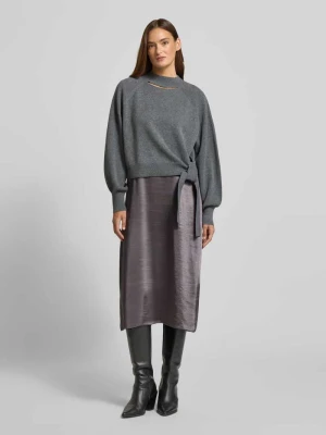 Sukienka casualowa o dopasowanym kroju z mieszanki żywej wełny i kaszmiru model ‘FIALINA’ Boss