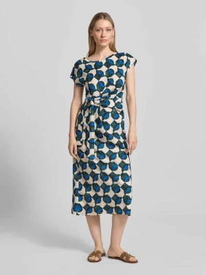 Sukienka casualowa o kroju regular fit z czystej bawełny model 'SAGGIO' Weekend Max Mara Zielony